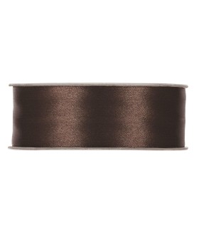Cinta raso marrón chocolate 25x50