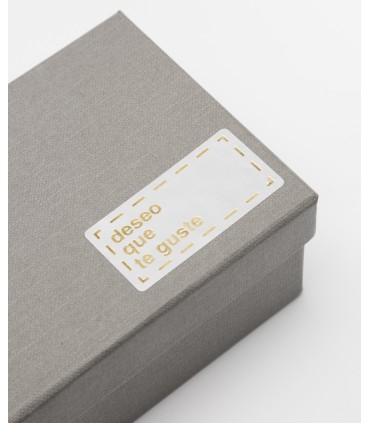 Etiquetas Deseo que te guste plata rectangular 500und