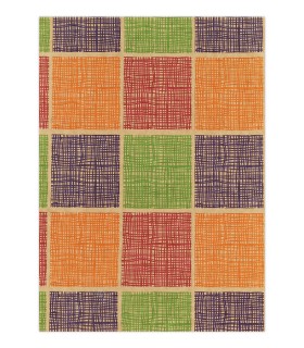 bobina papel de regalo kraft cuadros colores