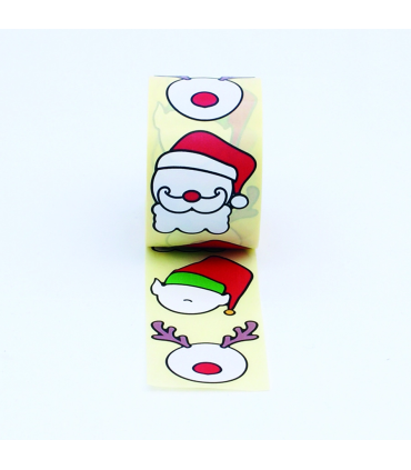 Caras Papá Noel, renos, elfos