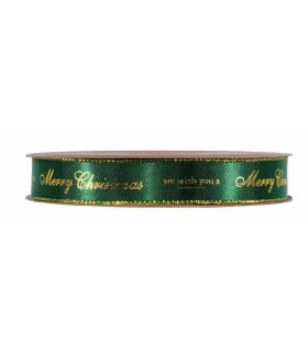 Cinta raso verde Navidad