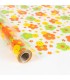 bobina polipropileno transparente pollitos y flores 70cm x50m